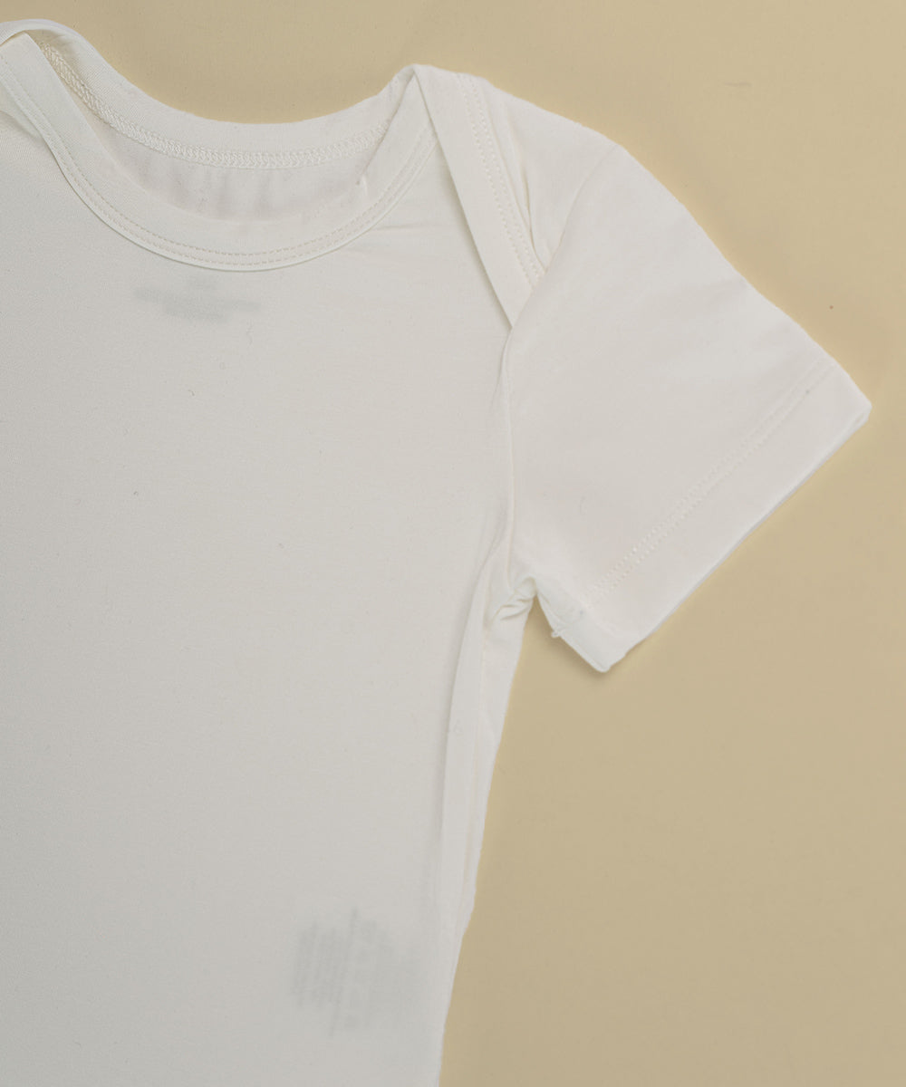 Tot and Posh Body Soft - Blanco - Manga Corta - Bambú ultra suave.