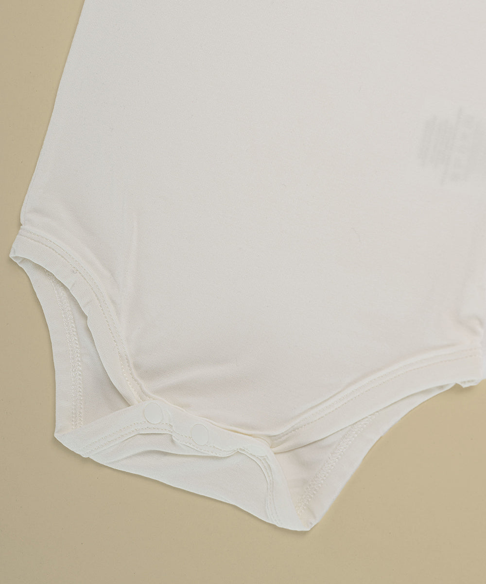 Tot and Posh Body Soft - Blanco - Manga Corta - Bambú ultra suave.