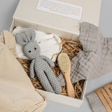 Tot and Posh Gris Gift Box Primera Muda de Bambú.