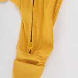 Tot and Posh Mostaza / 3-6M Romper Bambú y Algodón Ribbed 250.