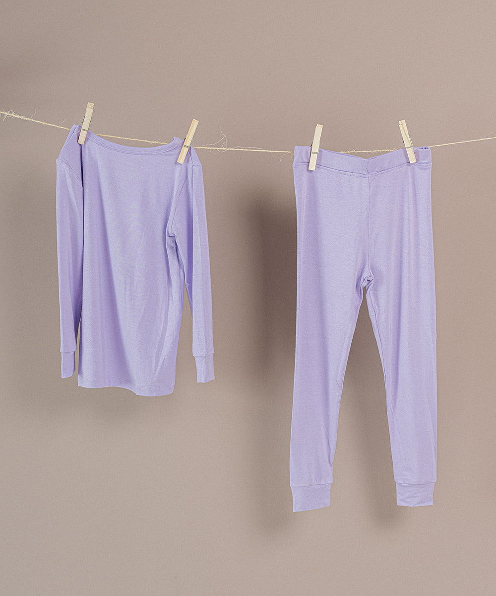 Tot and Posh Pijama de Bambú 2 Piezas Liso