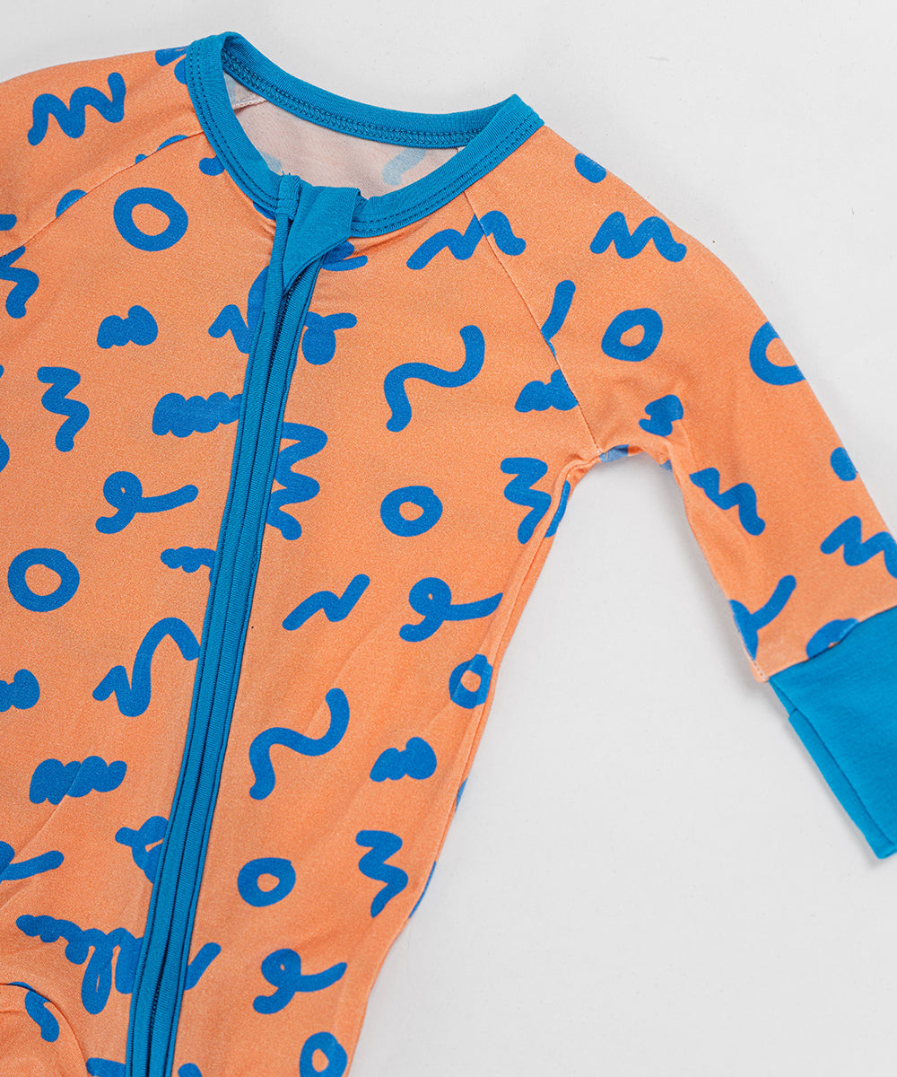 Tot and Posh Romper Garabatos Full Print Anti-Slip - Bambú.