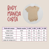 Body Natural de Bambú Manga Corta