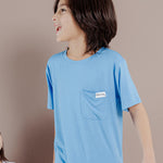 Tot and Posh Azul / 12-18M T-Shirt De Bambú