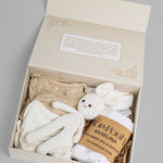 Tot and Posh Blanco Gift Box Primera Muda de Bambú.