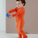 Tot and Posh Naranja / NB Romper Anti-Slip Bambú ultra suave.