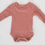 Tot and Posh Old Rose / 0-3M Body de Bambú y algodón Ribbed 250