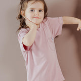 Tot and Posh Oro Rosa / 12-18M T-Shirt De Bambú